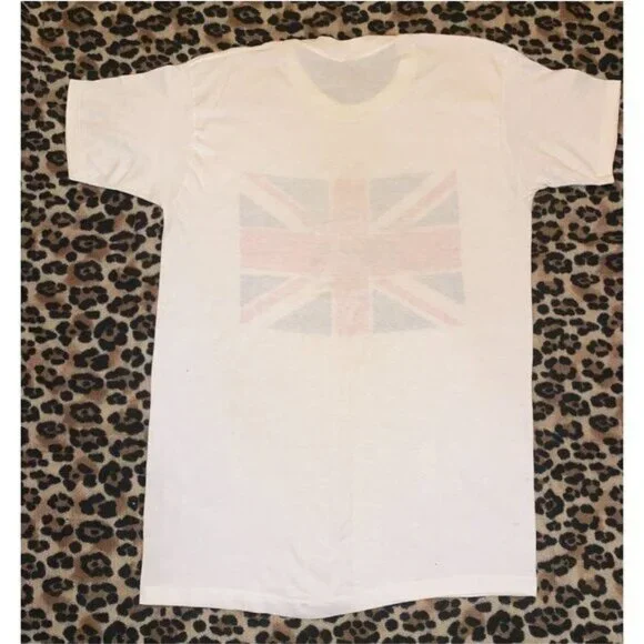 VINTAGE 1970s/1980s THE JAM SPRAY PAINT LOGO UNION JACK T-SHIRT~ SINGLE STITCH - Picture 7 of 7